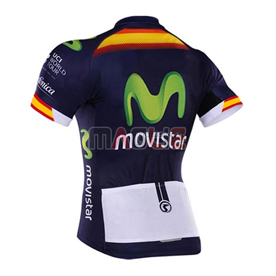 Maglia Movistar manica corta 2017 verde e blu